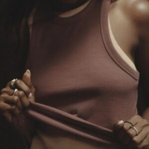 NWT Maeve The Blair Stretch Cotton Crop Racerback Tank Top